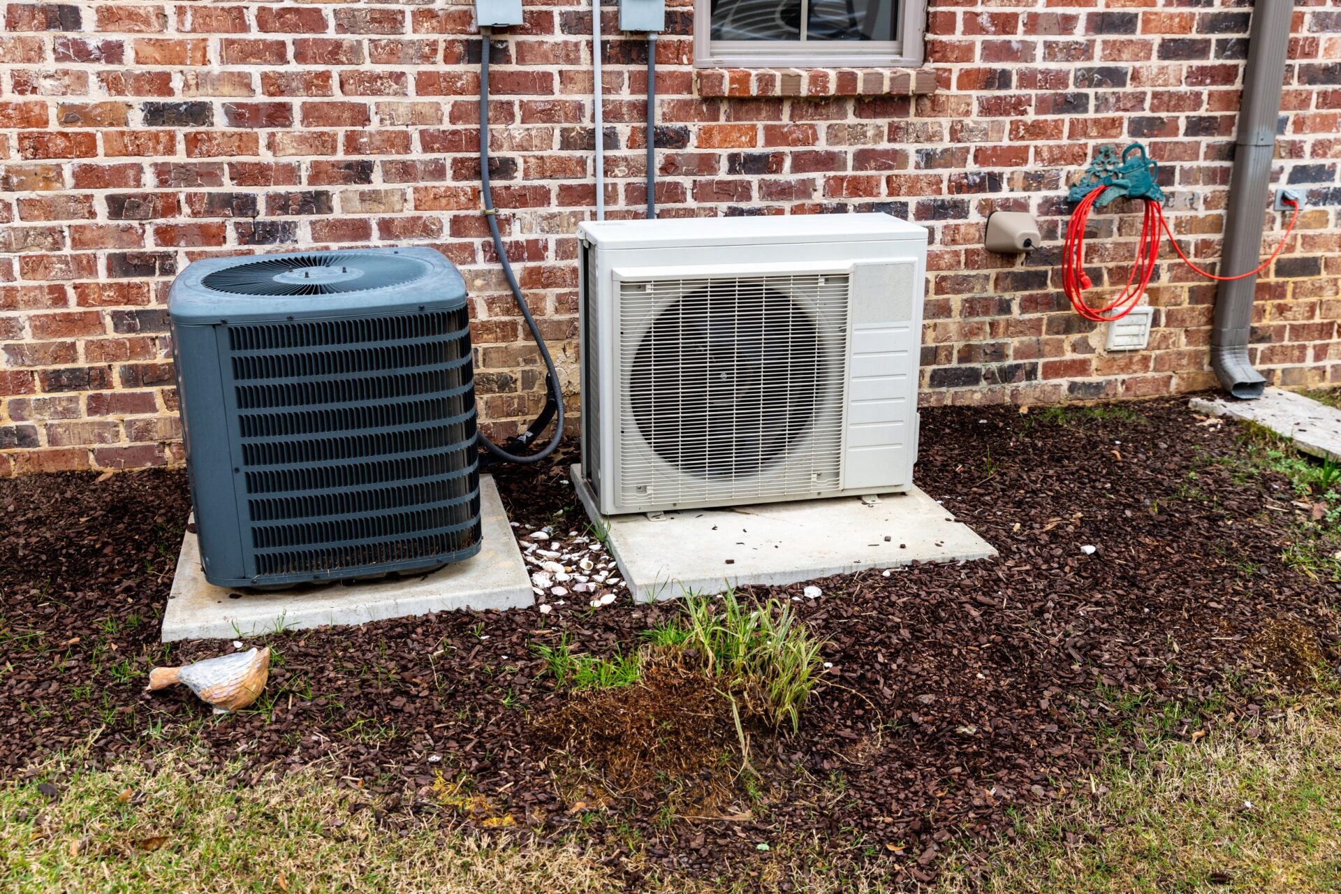 HVAC Air Conditioner Compressor and a Mini split system together