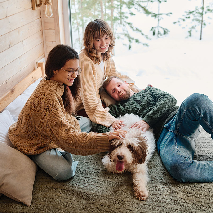 happy family with dog in bedroom 2024 04 26 01 45 06 utc