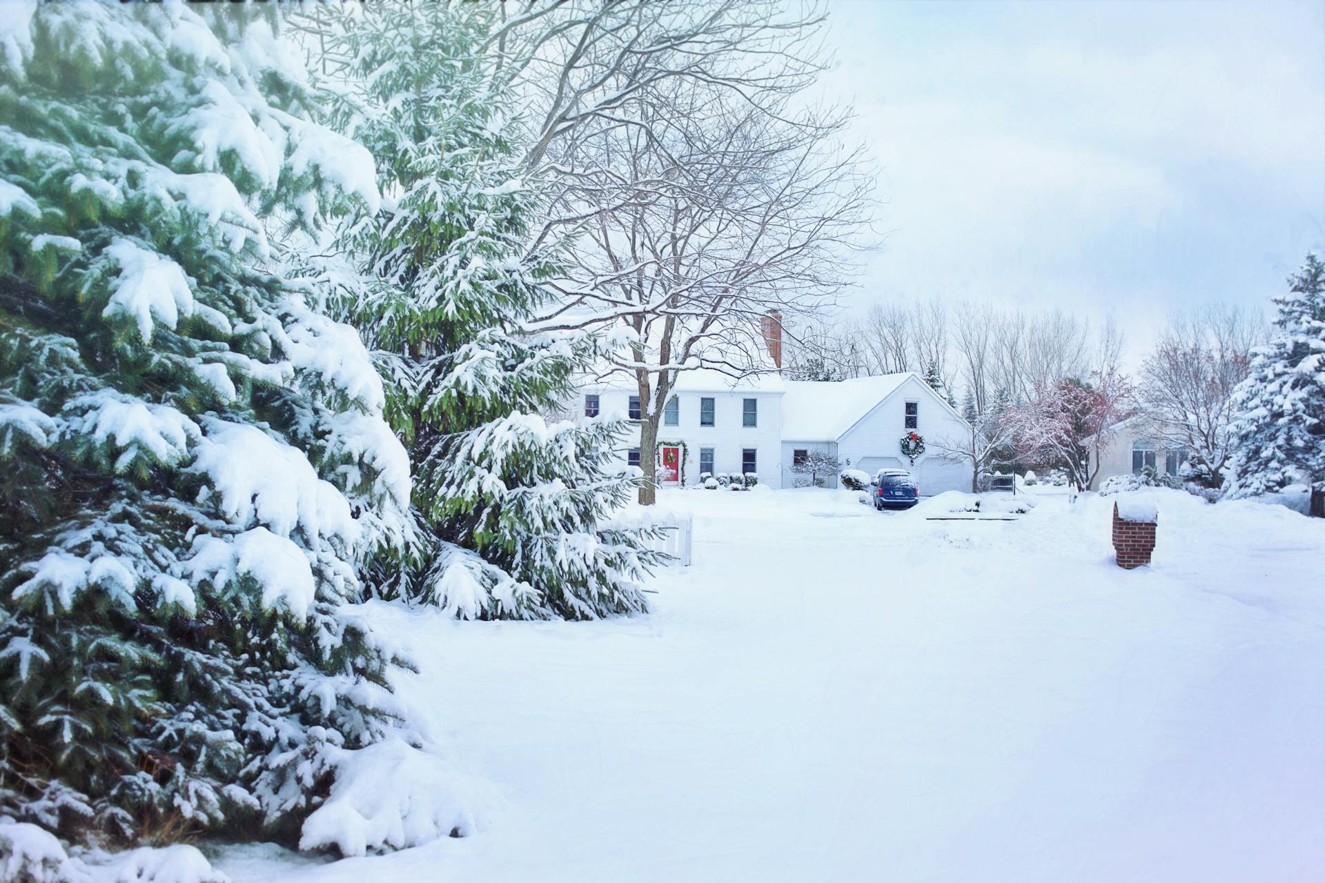 indiana house in winter heat with furnace